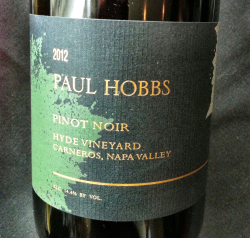 Paul Hobbs, Pinot NOir, Hyde Vineyard, Carneros, Napa Valley