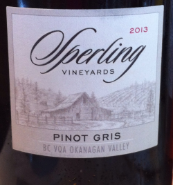 Sperling Vineyards, Ann Sperling, Peter Gamble, Okanagan Valley, Kelowna, Sperling Pinot Gris