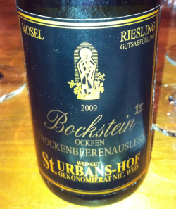 German wine, Riesling, St. Urbans-Hof, Mosel, Saar, Nic Weiss, Yew Restaurant