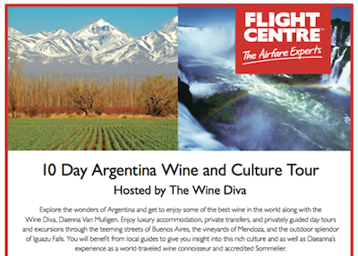WineDiva, Argentina, flight center