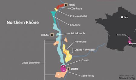 Northern Rhone, Cornas, Saint-Peray, Saint-Joseph, Hermitage, Tain l'Hermitage, Le Tournesol, Jaboulet, Delas, Clape, Alaine Voge